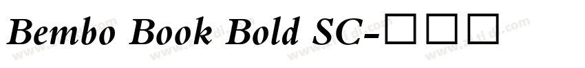 Bembo Book Bold SC字体转换